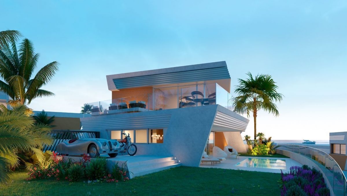 Casas adosadas de estilo contemporáneo único en Mijas Costa, Malaga, España