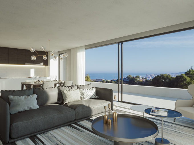 Salón con vistas al mar