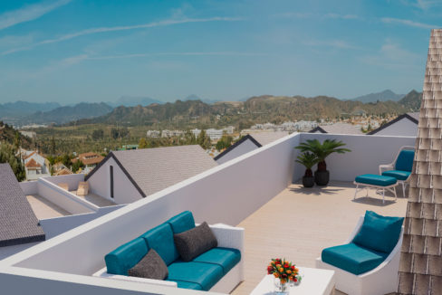 terraza vistas desde adosado Torremillar en Puerto de la Torre