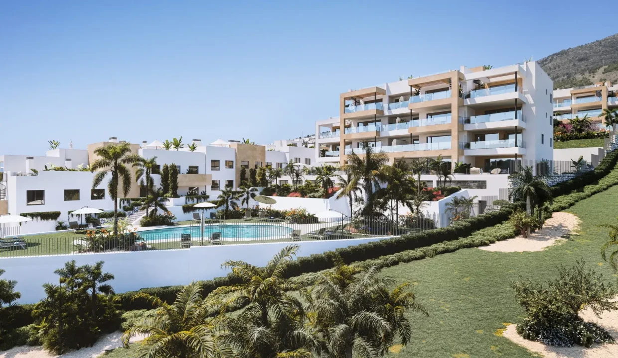 vista-conjunta-piscina-pisos-venta-benalmadena-real-estate-inmobiliaria-costa-del-sol